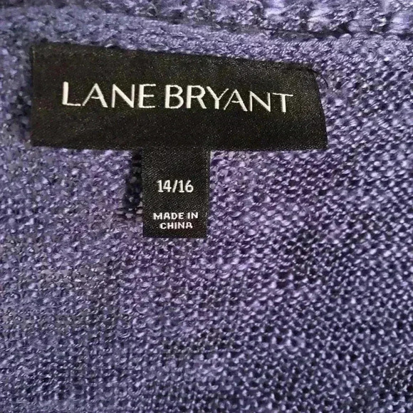 Lane Bryant Women’s 14/16 open knit blue sweater with stars - Picture 3 of 5